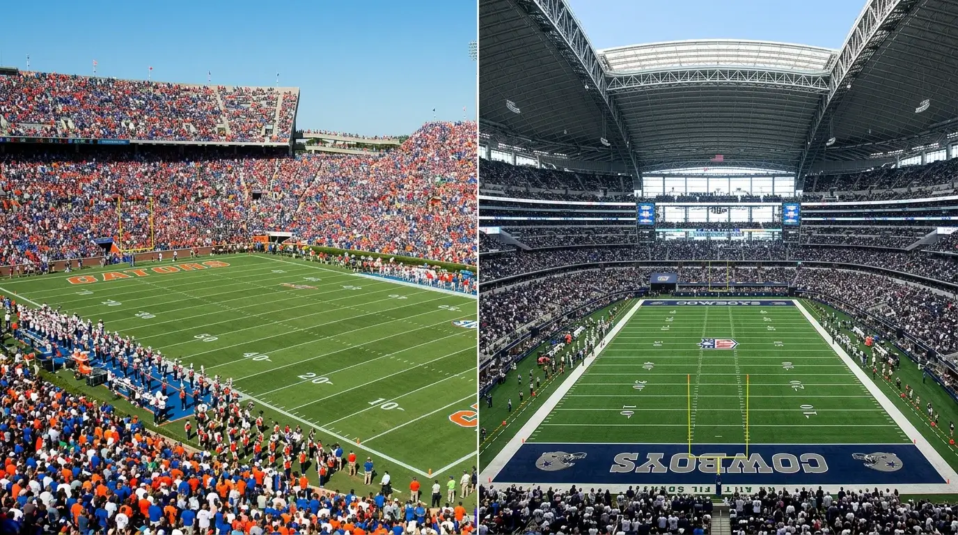 Comparación entre apuestas en NCAA Football y NFL diferencias clave