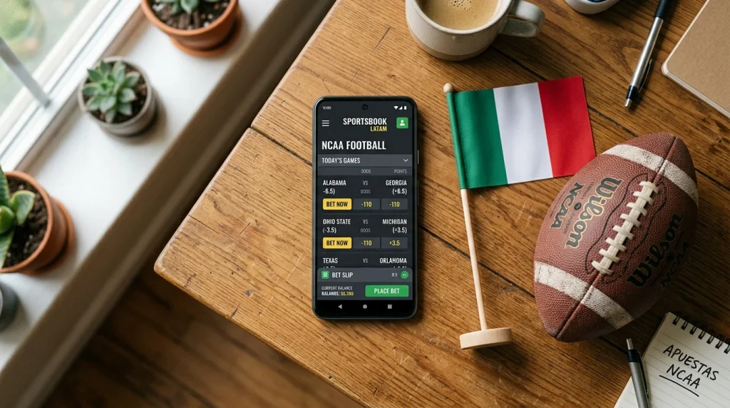 Mercado de apuestas deportivas en Latinoamerica y NCAA football